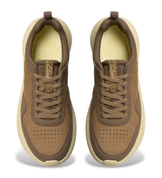 Clarks Lt360 Lace braune Leder Turnschuhe