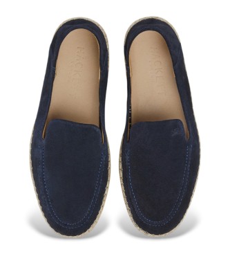 Hackett London Altea Loafer usnjene espadrile mornarsko modre barve