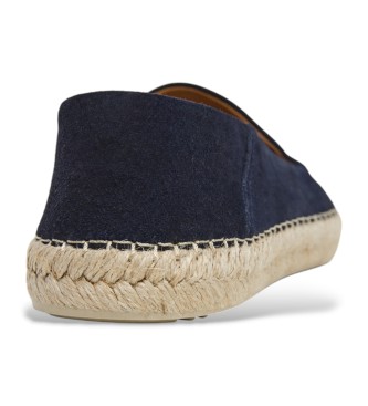 Hackett London Altea Loafer usnjene espadrile mornarsko modre barve