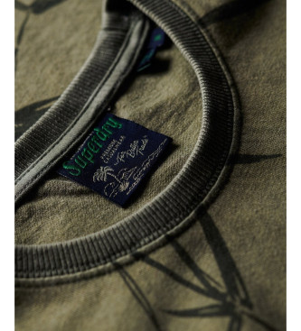 Superdry T-shirt with green vintage overprint