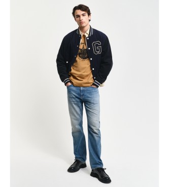 Gant T-shirt with biege landscape print design