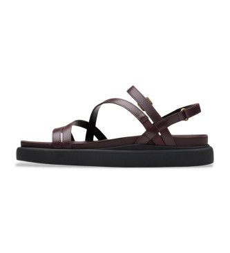 Clarks Aristella Rose bordeauxrode leren sandalen