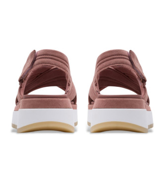 Clarks Tuscan Cross Ledersandalen rosa