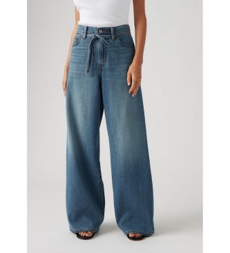 Levi's Jeans XL Recht Linnen+ Denim blauw
