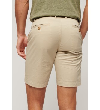 Superdry Beige elasticated chino shorts