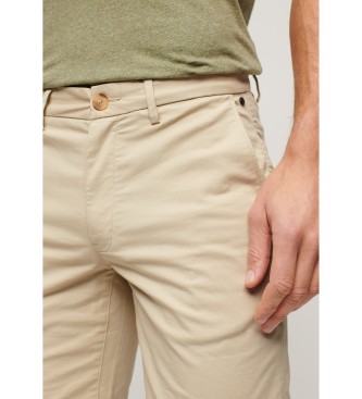 Superdry Beige elasticated chino shorts
