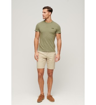 Superdry Beige elasticated chino shorts