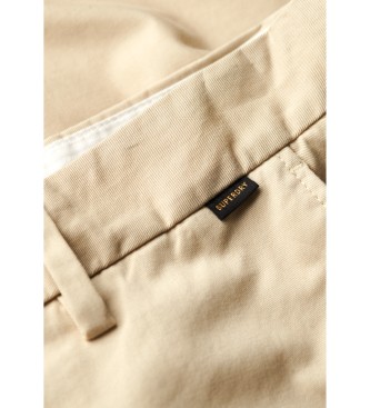 Superdry Beige elasticated chino shorts