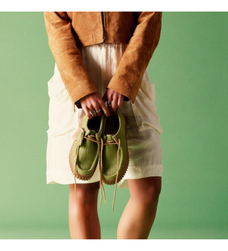 Clarks Torhill Bee zeleni usnjeni čevlji
