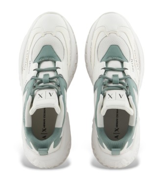 Armani Exchange Turnschuhe in verschiedenen Materialmischungen, wei, grn