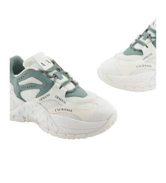 Armani Exchange Turnschuhe in verschiedenen Materialmischungen, wei, grn