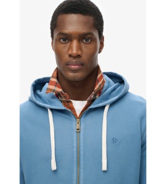 Superdry Klasična kapuca Essential z modro zadrgo