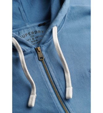 Superdry Klasična kapuca Essential z modro zadrgo