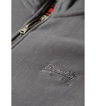 Superdry Sweatshirt avec col boulanger et logo Gris essentiel