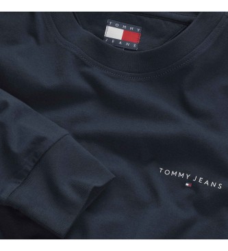 Tommy Jeans Maglietta lineare blu navy