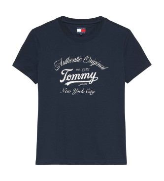 Tommy Jeans Maglietta con logo Essential Navy