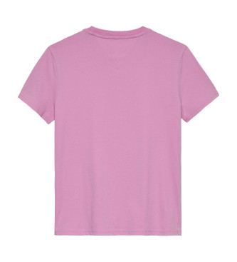 Tommy Jeans Maglietta rosa con logo essenziale