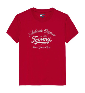Tommy Jeans Maglietta Essential Logo rossa