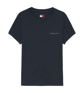 Tommy Jeans T-shirt blu navy lineare sottile