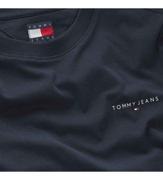 Tommy Jeans T-shirt blu navy lineare sottile