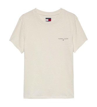 Tommy Jeans T-shirt lineare sottile bianca