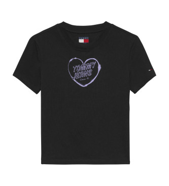 Tommy Jeans Maglietta Cuore Nero