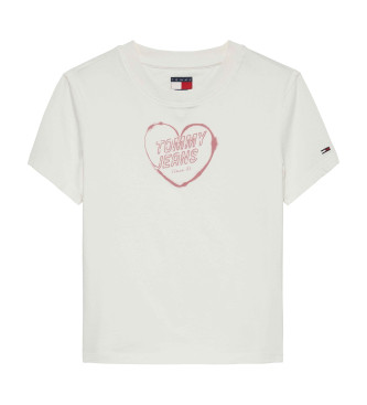 Tommy Jeans Maglietta Cuore Bianco