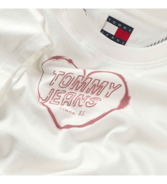 Tommy Jeans Maglietta Cuore Bianco