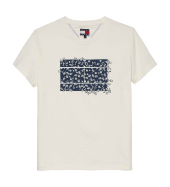 Tommy Jeans Maglietta floreale bianca