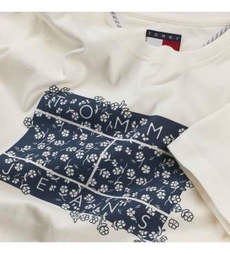 Tommy Jeans Maglietta floreale bianca