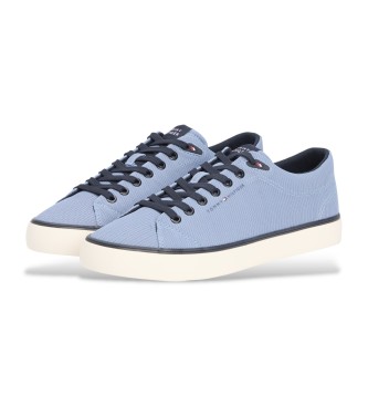 Tommy Hilfiger Sapatilhas de malha com logtipo bordado em azul