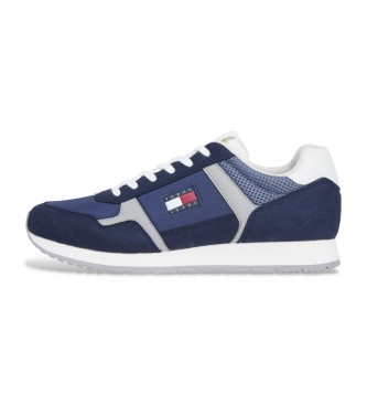 Tommy Jeans Trainers with navy logo and mixed textures
