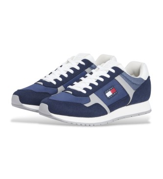 Tommy Jeans Trainers with navy logo and mixed textures