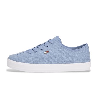 Tommy Hilfiger Baskets en toile avec logo maill bleu
