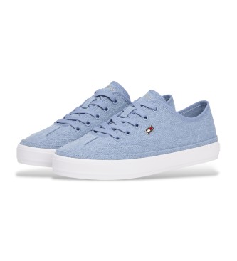 Tommy Hilfiger Baskets en toile avec logo maill bleu