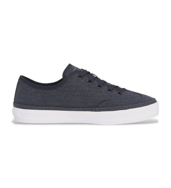 Tommy Hilfiger Turnschuhe aus Canvas mit navyfarbenem emailliertem Logo