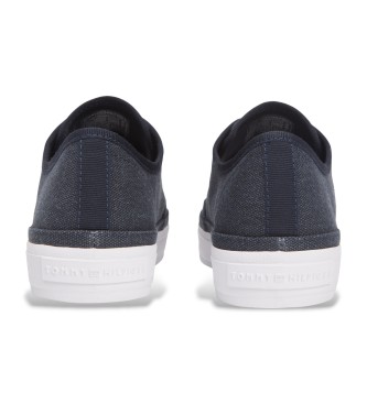 Tommy Hilfiger Turnschuhe aus Canvas mit navyfarbenem emailliertem Logo