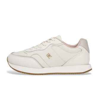 Tommy Hilfiger Usnjene superge Off-white Runner