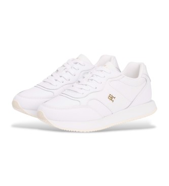Tommy Hilfiger Leren sneakers Runner wit