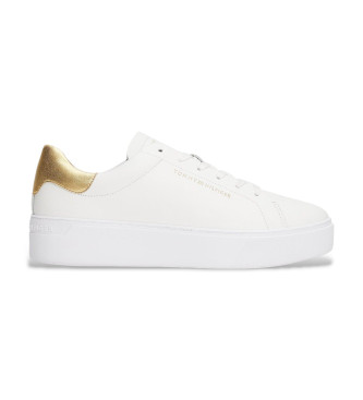 Tommy Hilfiger Leder-Tennisschuhe wei