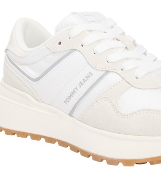 Tommy Jeans Sneakers i kltt lder vit