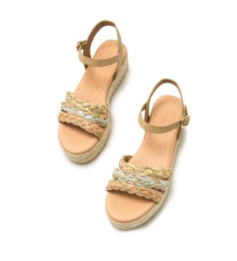 Mustang Amelie beige sandals -Platform height 5cm