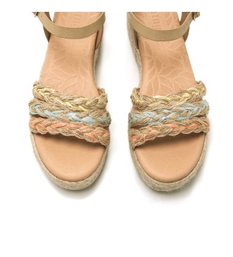 Mustang Amelie beige sandals -Platform height 5cm