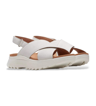 Clarks DashLite Wish Ledersandalen wei