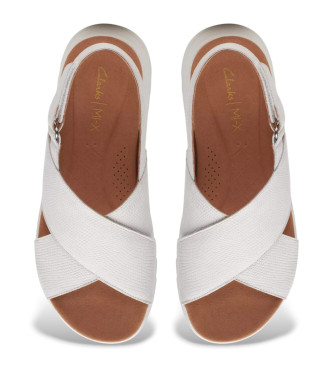 Clarks DashLite Wish Ledersandalen wei