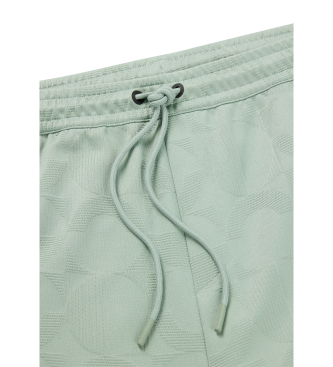 BOSS Jogginghose in lockerer Passform mit gewebten grnen Jacquard-Kreisen