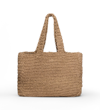 Superdry Borsa tote in rafia Brown City