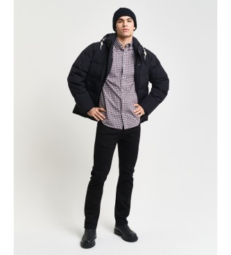 Gant Camisa xadrez pequena de corte regular castanha