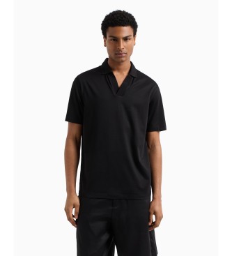 Armani Exchange Short sleeve polo shirt black