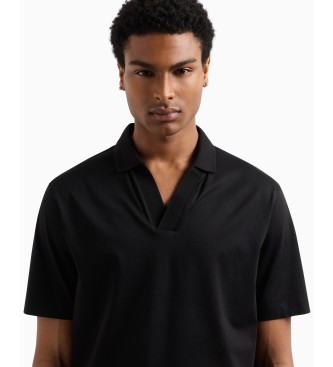 Armani Exchange Short sleeve polo shirt black